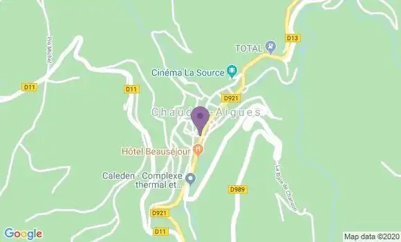Localisation Crédit Agricole Agence de Chaudes Aigues