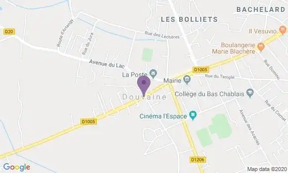 Localisation Crédit Agricole Agence de Douvaine