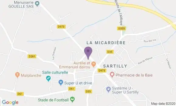 Localisation Crédit Agricole Agence de Sartilly