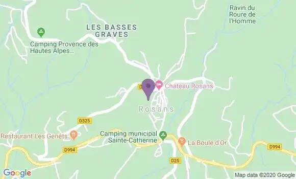 Localisation Crédit Agricole Agence de Rosans