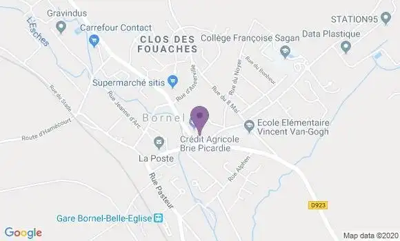 Localisation Crédit Agricole Agence de Bornel