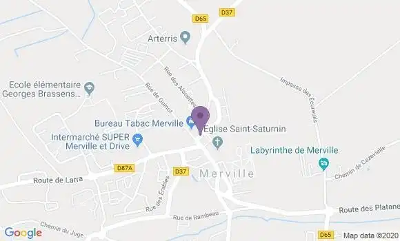 Localisation Crédit Agricole Agence de Merville