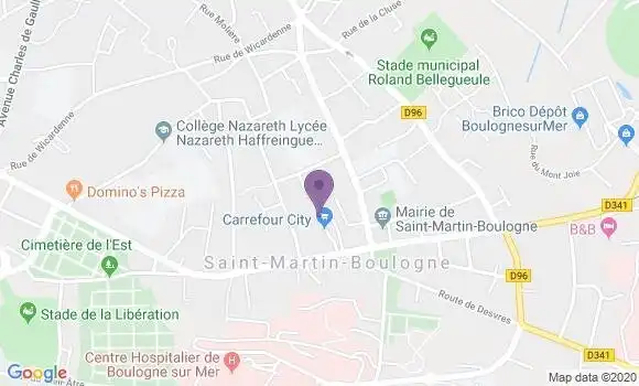 Localisation Crédit Agricole Agence de Saint Martin Boulogne