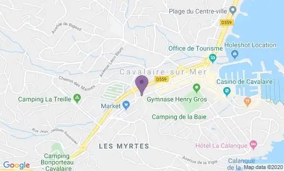 Localisation Crédit Agricole Agence de Cavalaire sur Mer