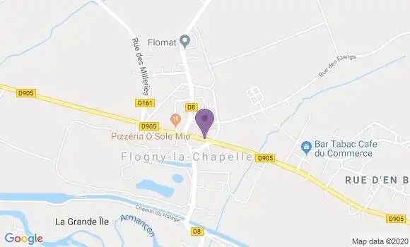 Localisation Crédit Agricole Agence de Flogny la Chapelle