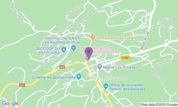 Localisation Crédit Agricole Agence de Les Rousses