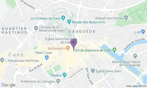 Localisation Crédit Agricole Agence de Caen Saint Pierre