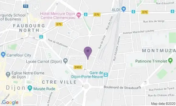 Localisation Crédit Agricole Agence de Dijon Entreprises