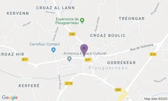 Localisation Crédit Agricole Agence de Plouguerneau