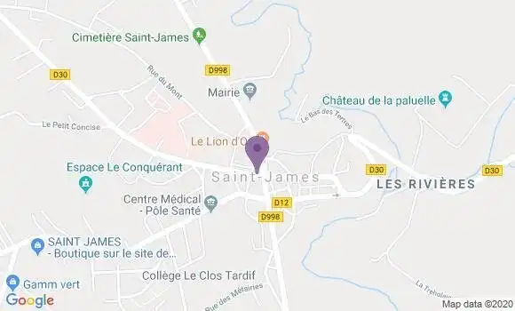 Localisation Crédit Agricole Agence de Saint James