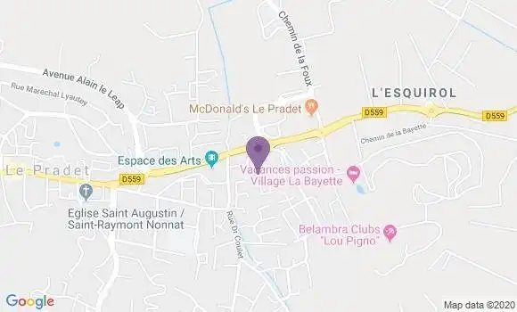 Localisation Crédit Agricole Agence de La Crau la Moutonne