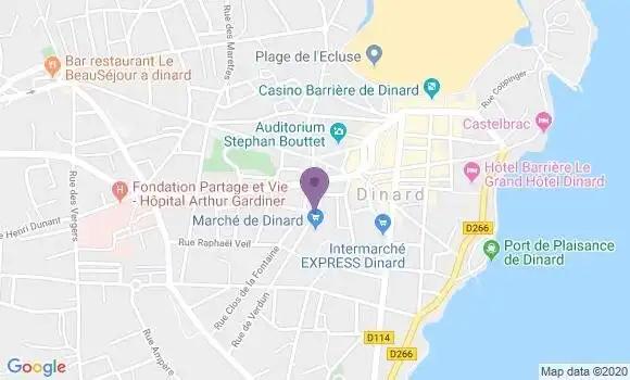 Localisation Crédit Agricole Agence de Dinard