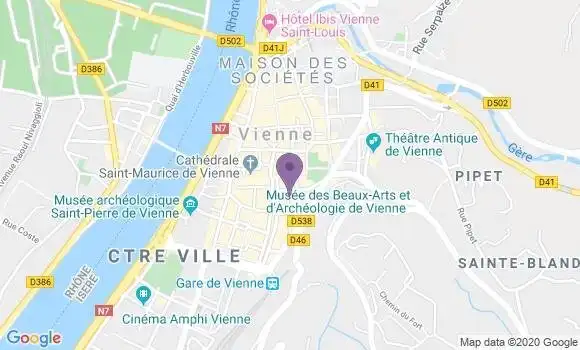 Localisation Crédit Agricole Agence de Vienne Miremont