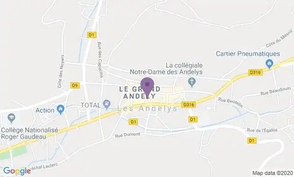 Localisation Crédit Agricole Agence de Les Andelys