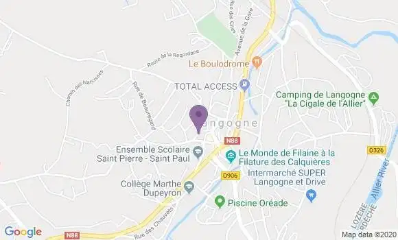 Localisation LCL Agence de Langogne