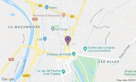 Localisation LCL Agence de Vizille