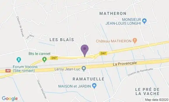 Localisation Crédit Agricole Agence de Le Cannet des Maures