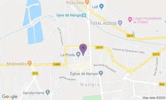 Localisation Crédit Agricole Agence de Nangis