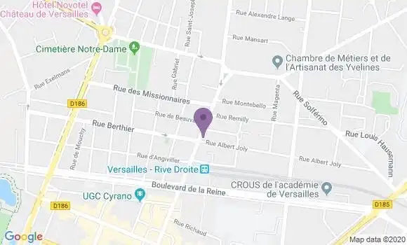 Localisation Crédit Agricole Agence de Versailles Rive Droite