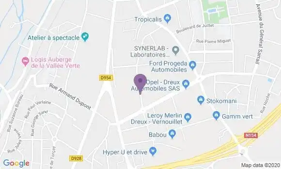 Localisation Crédit Agricole Agence de Vernouillet