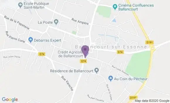 Localisation Crédit Agricole Agence de Ballancourt