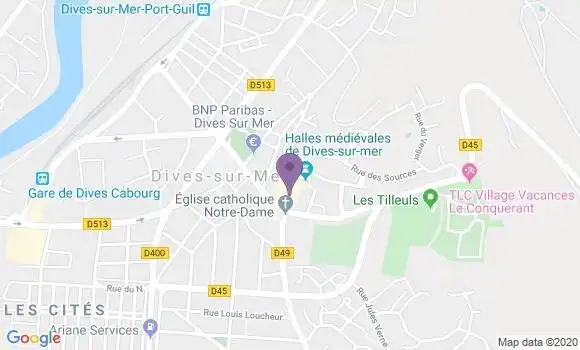 Localisation Société Générale Agence de Dives sur Mer