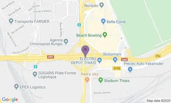 Localisation LCL Agence de Thiais Belle Epine