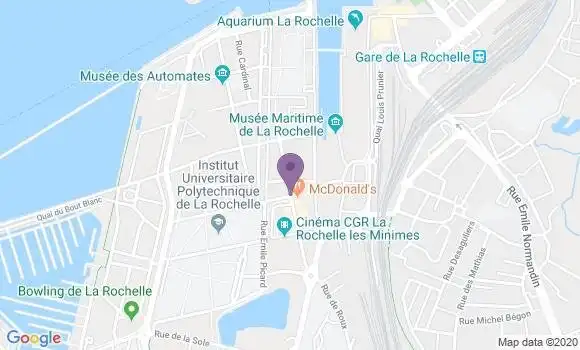 Localisation Crédit Agricole Agence de La Rochelle les Minimes