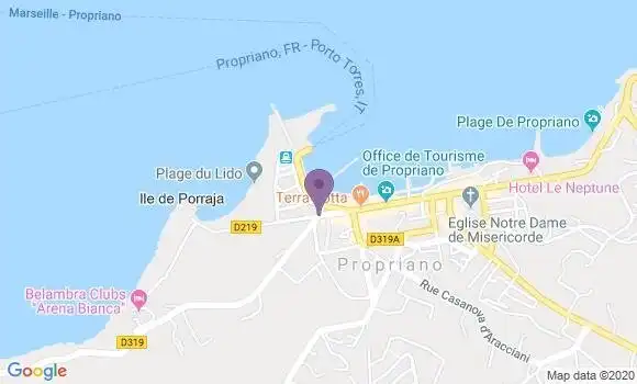 Localisation Crédit Agricole Agence de Propriano