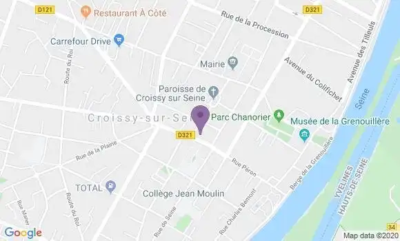Localisation Crédit Agricole Agence de Croissy sur Seine