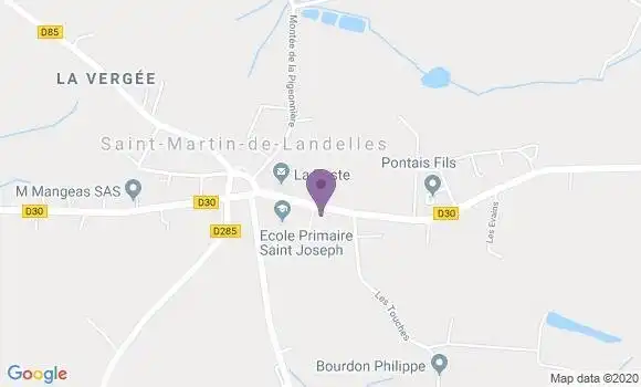 Localisation Crédit Agricole Agence de Saint Martin de Landelles