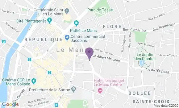 Localisation Crédit Agricole Agence de Le Mans Professionnel