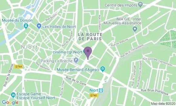 Localisation Crédit Agricole Agence de Niort Banque Privée