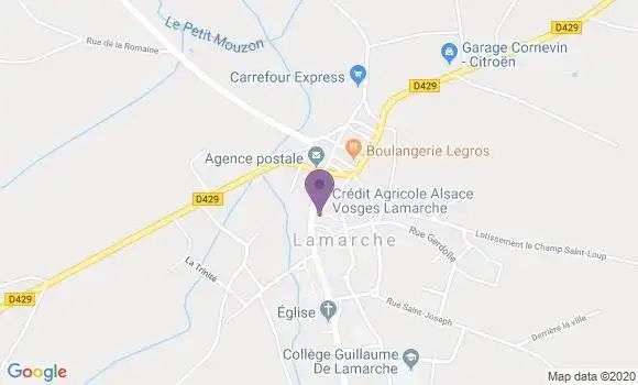 Localisation Crédit Agricole Agence de Lamarche