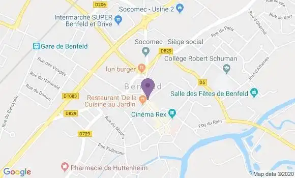 Localisation Crédit Agricole Agence de Benfeld