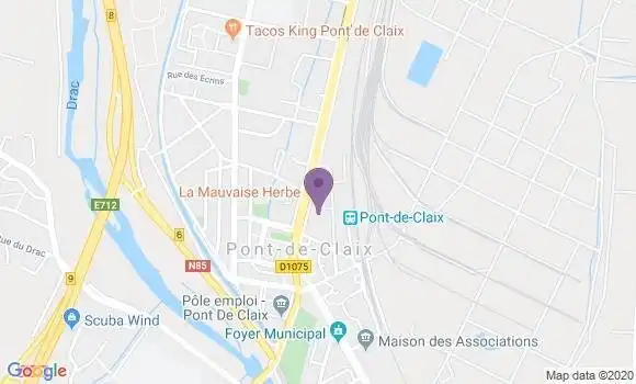 Localisation Crédit Agricole Agence de Pont de Claix