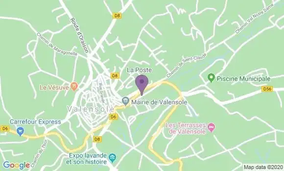 Localisation Crédit Agricole Agence de Valensole