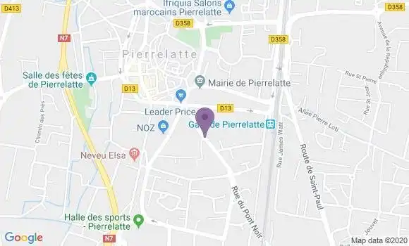 Localisation Crédit Agricole Agence de Pierrelatte