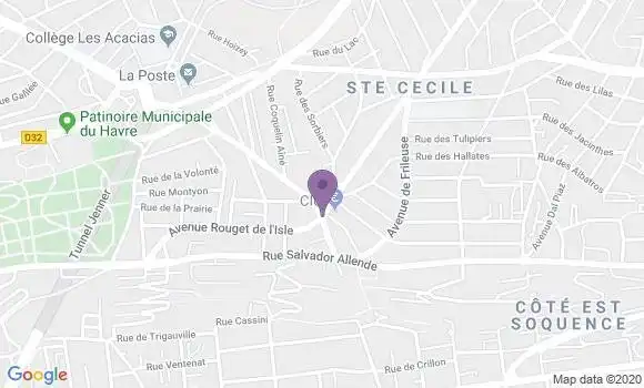 Localisation Crédit Agricole Agence de Le Havre Sainte Cécile