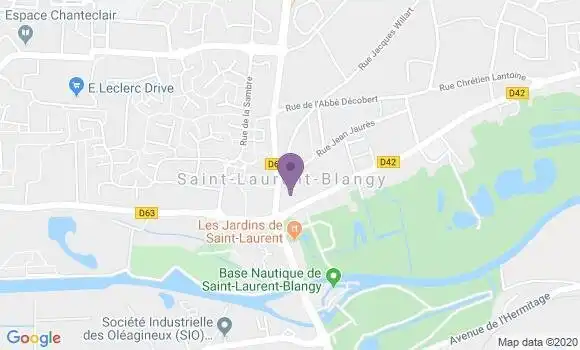 Localisation Crédit Agricole Agence de Saint Laurent Blangy