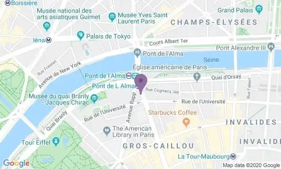 Localisation LCL Agence de Paris Bosquet Rapp