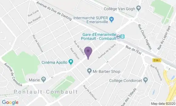 Localisation Crédit Agricole Agence de Champs sur Marne