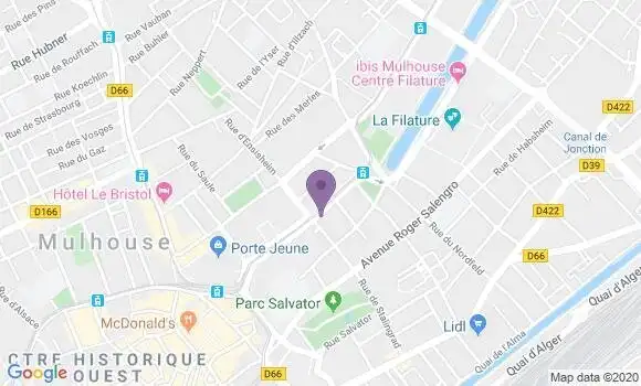 Localisation Crédit Agricole Agence de Mulhouse Europe