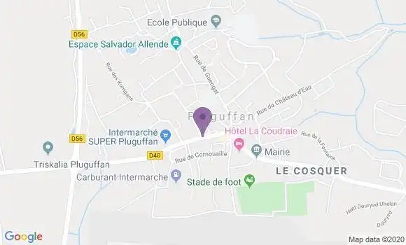 Localisation Crédit Agricole Agence de Pluguffan
