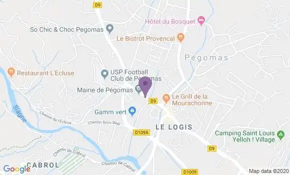 Localisation Crédit Agricole Agence de Pégomas