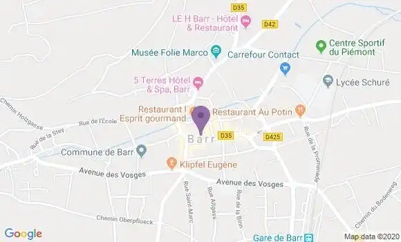 Localisation Crédit Agricole Agence de Barr