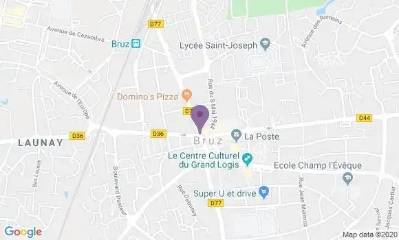Localisation Crédit Agricole Agence de Bruz