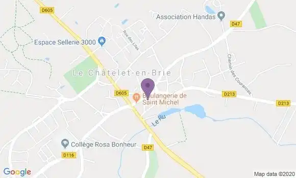 Localisation Crédit Agricole Agence de Le Châtelet en Brie