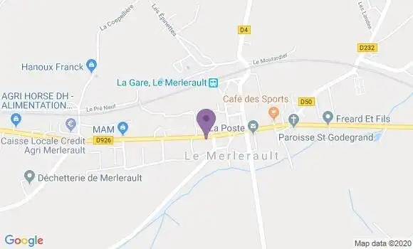 Localisation Crédit Agricole Agence de Le Merlerault