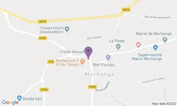 Localisation Crédit Agricole Agence de Morhange